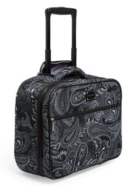 Vera Bradley Black Paisley Rolling Laptop Bag